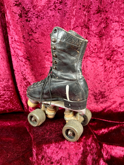 Vintage Leather Roller Skates – Black Leather - Chicago Wheels and Sure-Grip Trucks