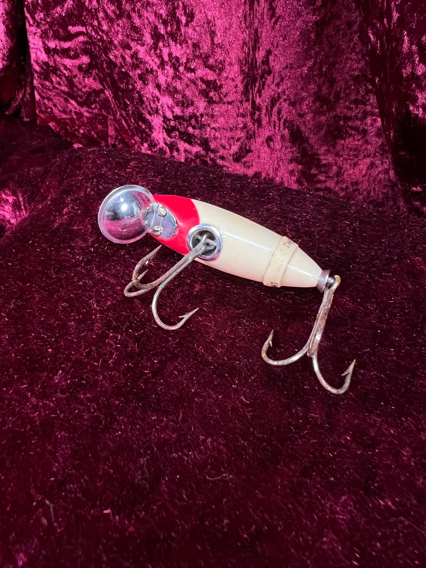 Vintage South Bend Fish-Obite Fishing Lure - Red Head Plug with Original Box