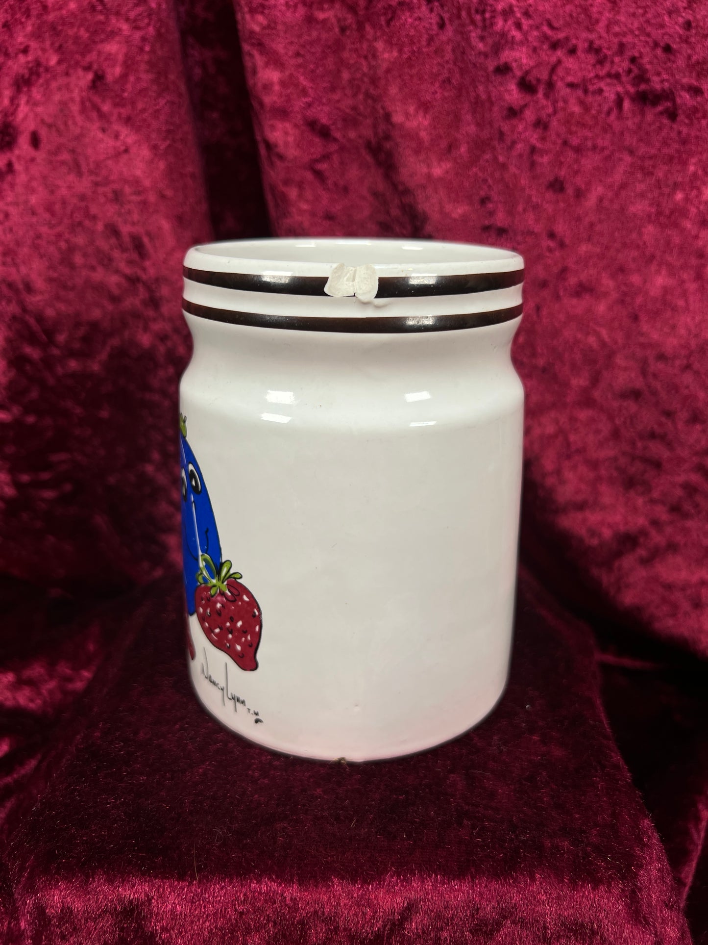 Vintage Ceramic Canister Set - Nancy Lynn Anthropomorphic Fruit Kitchen Jars