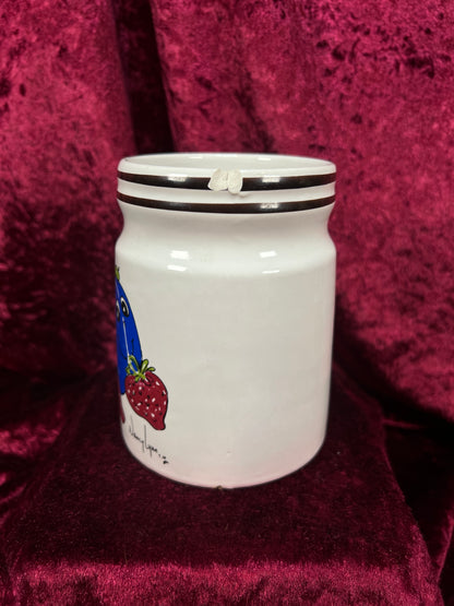 Vintage Ceramic Canister Set - Nancy Lynn Anthropomorphic Fruit Kitchen Jars