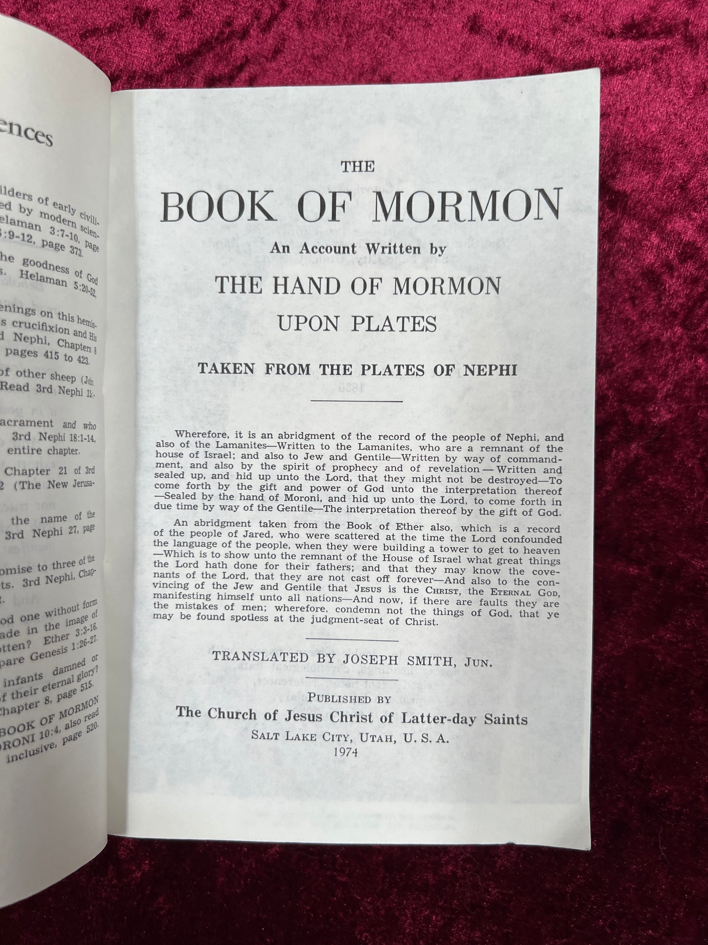 Vintage Paperback - The Book of Mormon - 1974