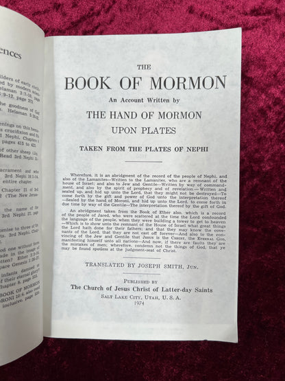 Vintage Paperback - The Book of Mormon - 1974