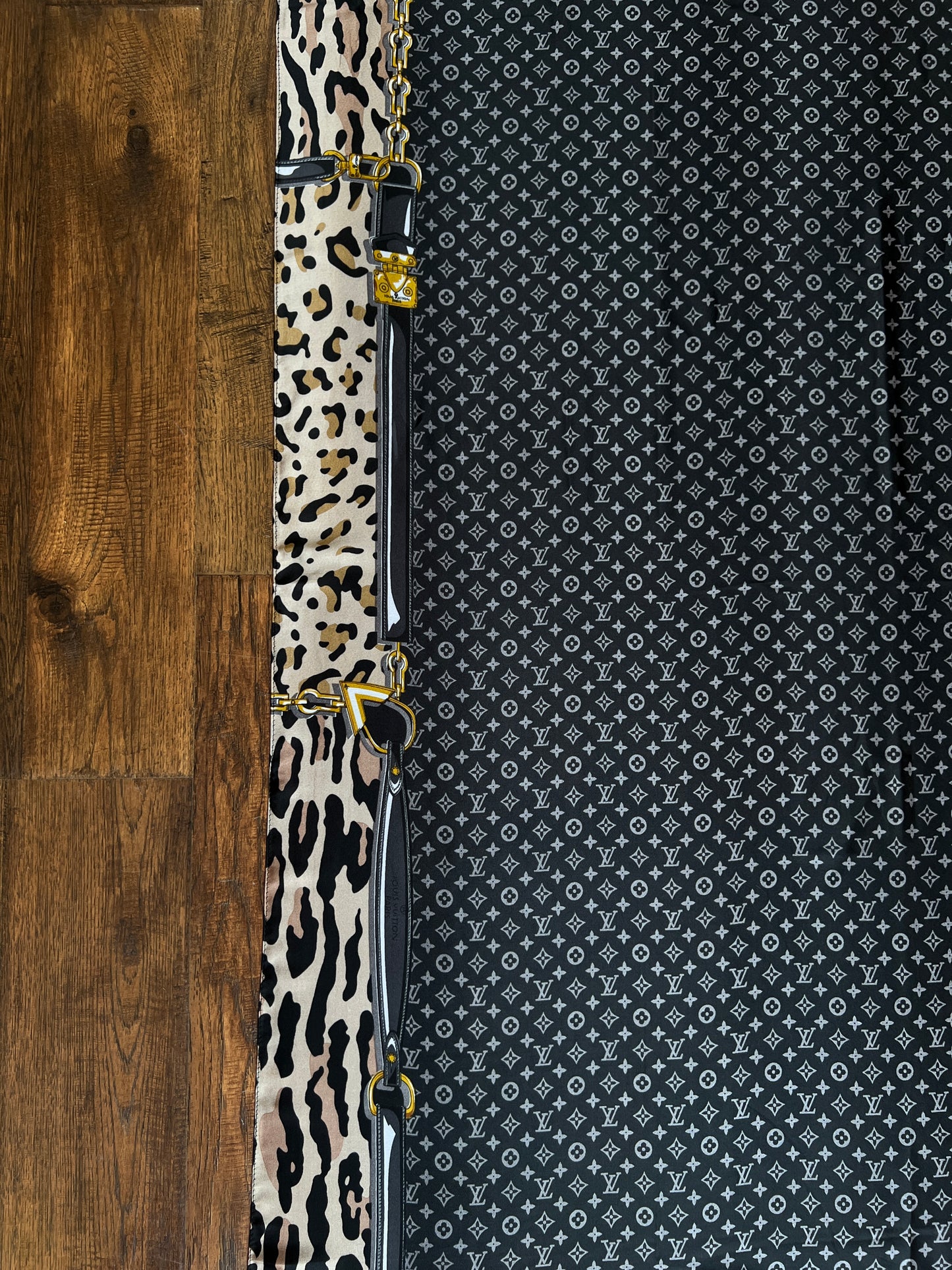 Vintage Louis Vuitton Long Soie Silk Scarf - Y2K Stephen Sprouse Cheetah Monogram Print