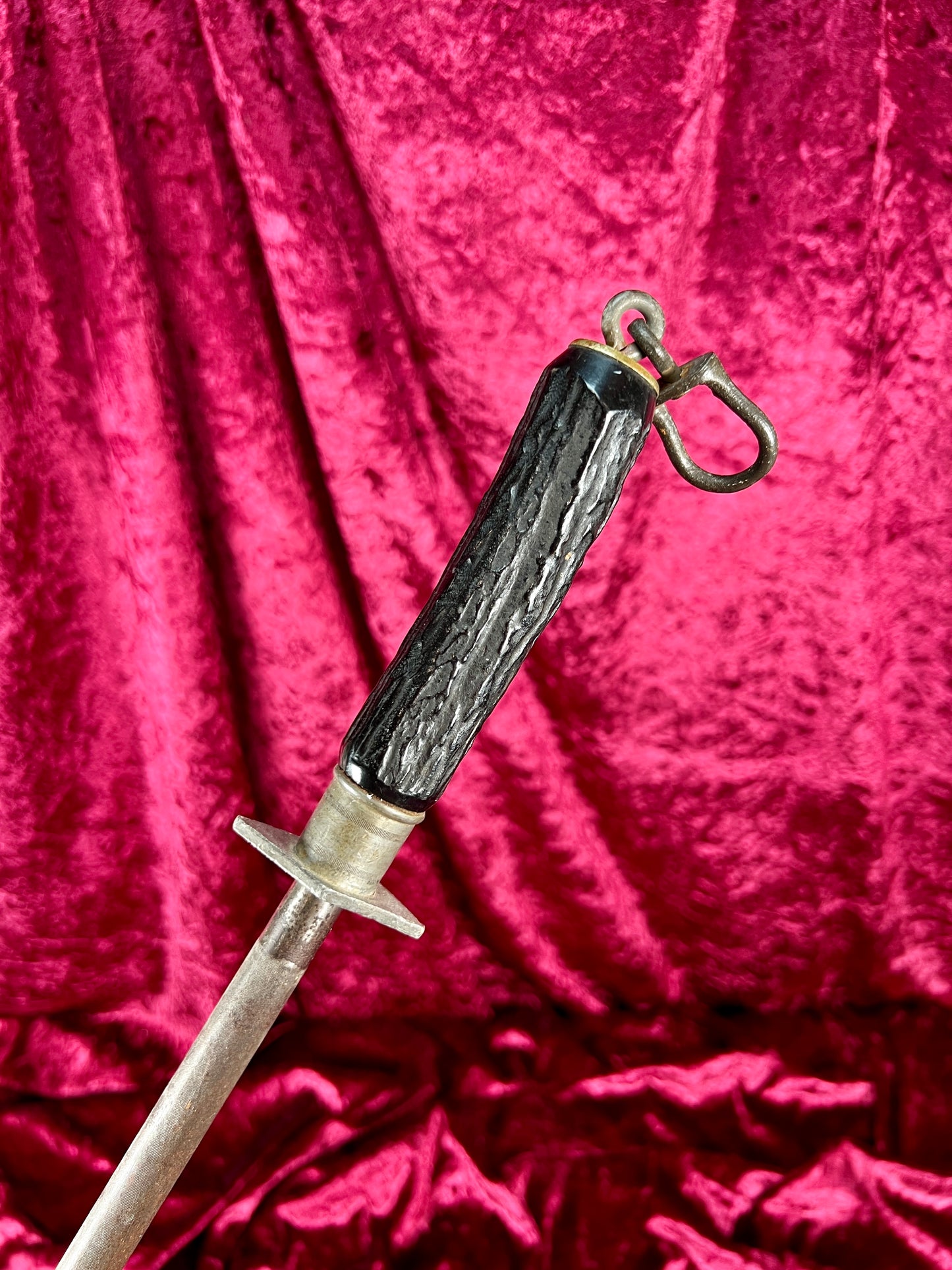 Vintage Kitchen - Stag Handle Knife Sharpener - Keen Kutter - 19.5"