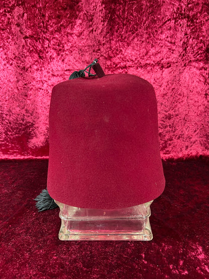 Vintage Oddities - Free Mason / Shriner Felt Fez with Hat Box - Wolf-Brown Inc.