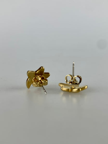 Vintage Avon Gold Tone Starfish Stud Earrings