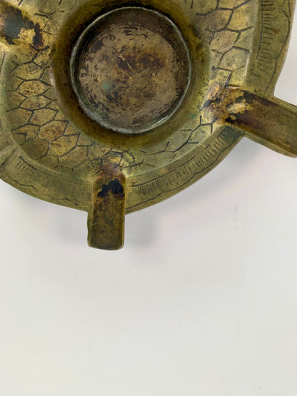 Vintage Ashtray - Overturned Turtle - Brass