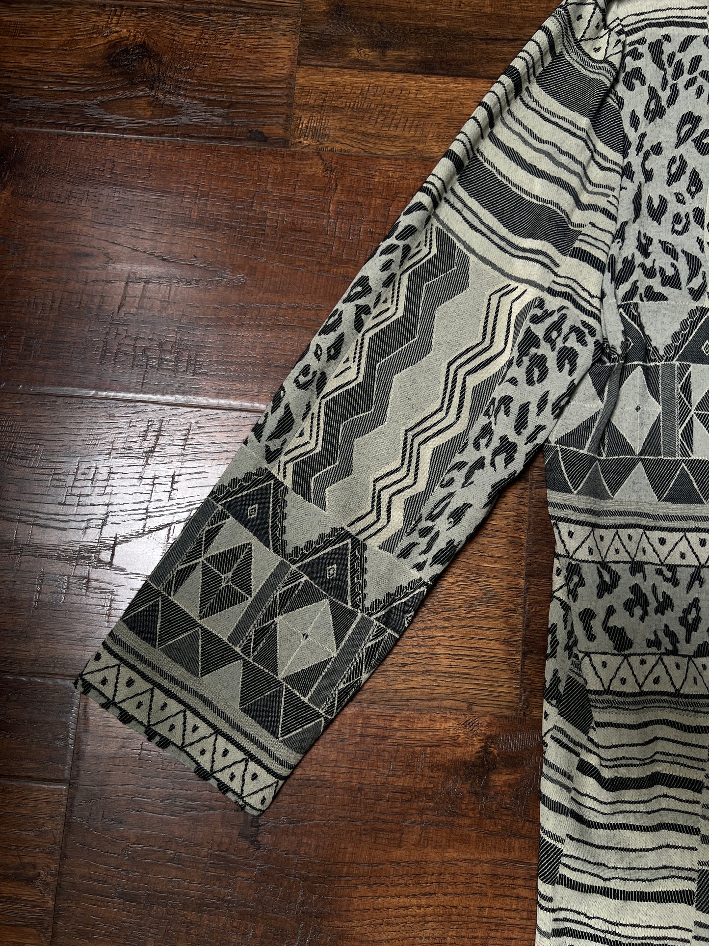 Vintage Signet Acetate Rayon Lightweight Jacket – Geometric Animal Print – Medium