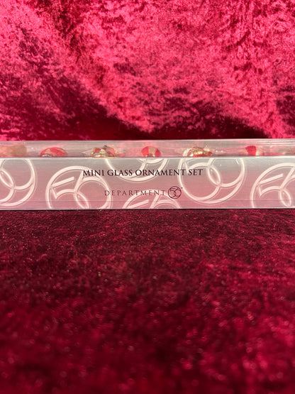 Vintage Christmas - Mini Glass Ornament Set - Snowmen and Candy Canes - Department 56