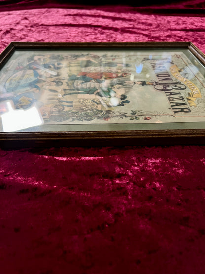 Vintage Framed Magazine Cover - 1885 New York Fashion Bazar George Munro