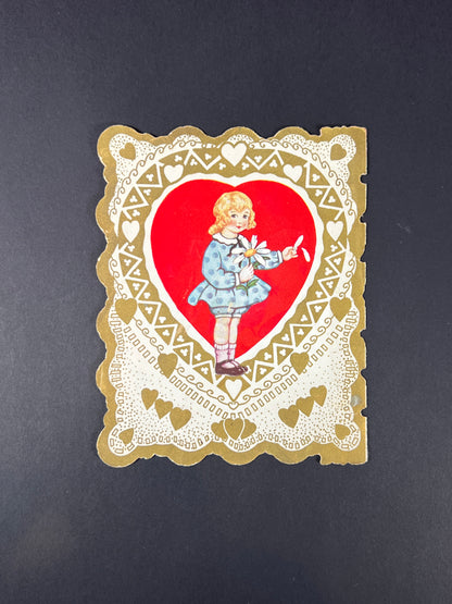 Vintage Ephemera - Valentine’s Day Card - I’d Give A Bright New Penny