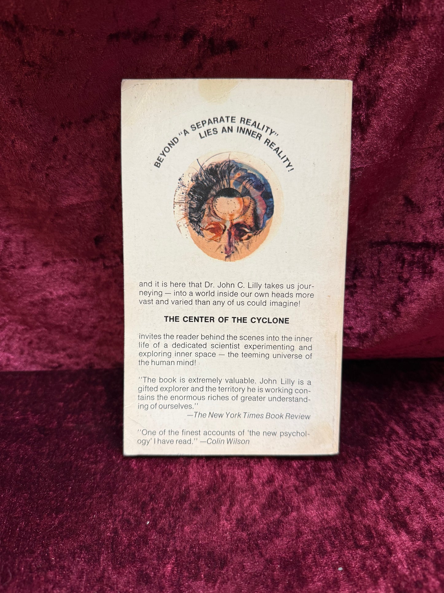 Vintage Paperback Book - The Center Of The Cyclone - John C. Lilly - 1972