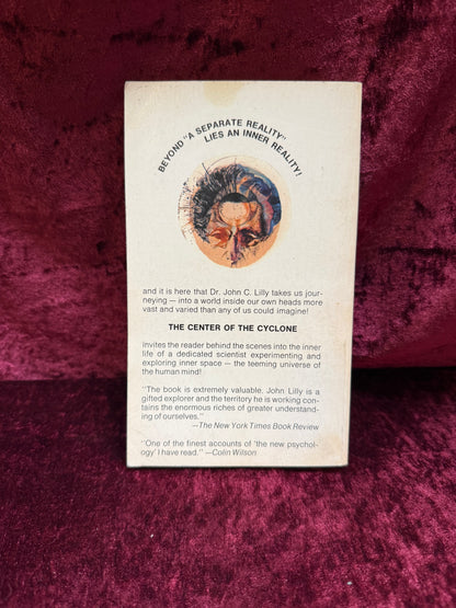 Vintage Paperback Book - The Center Of The Cyclone - John C. Lilly - 1972