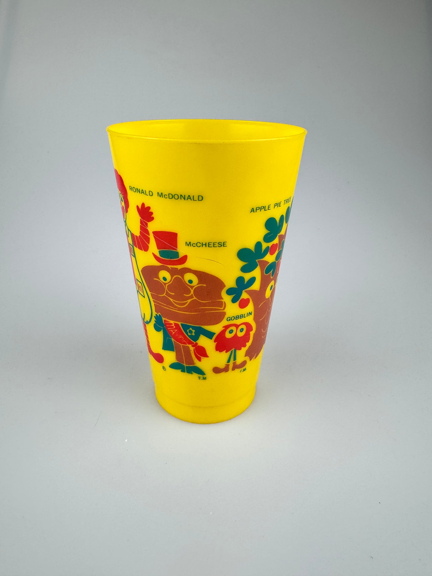 1970s Original McDonalds Characters Plastic Yellow Cup