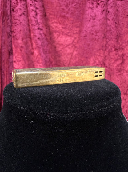 Vintage Colibri Japan Pocket Lighter – Fleur-de-Lis Engraved Brass Tone Case