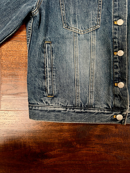 Vintage Cotton Denim Jacket - Polo Ralph Lauren American Flag Applique - Size X-Large