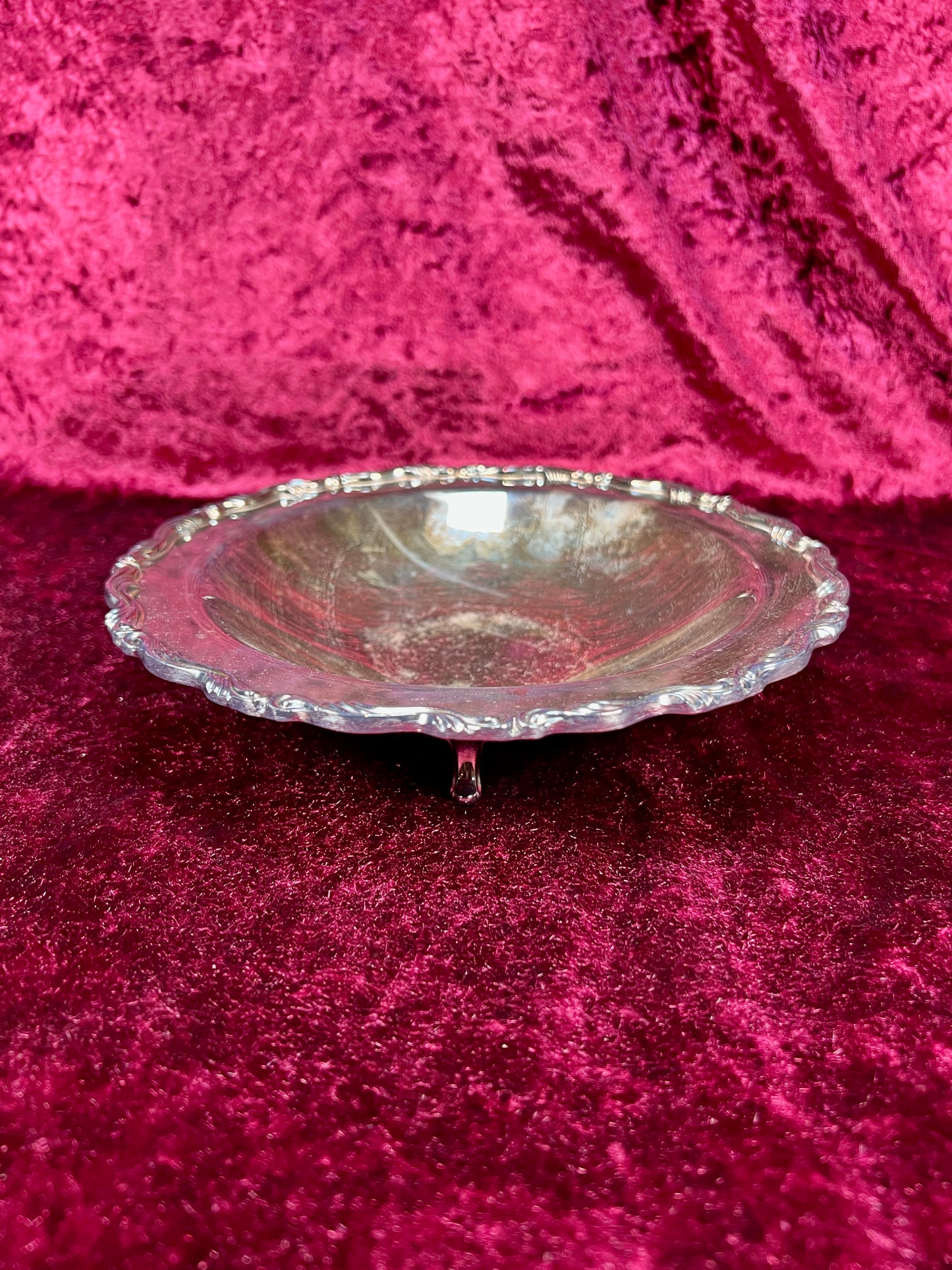 Vintage Silverplate Bowl – Tri-Footed Serving Dish by WM. A Rogers