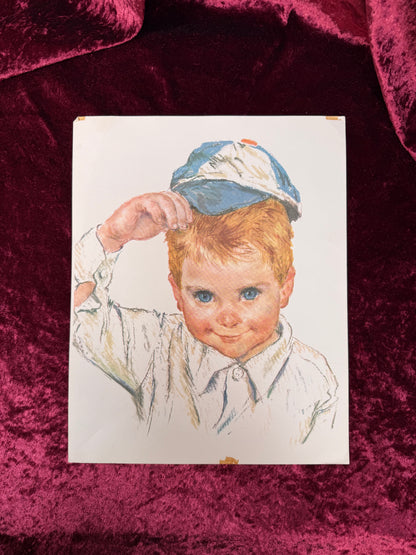 Vintage Ephemera - 1960s Print - "All American Boys" Baseball Player - Northern Paper Mill