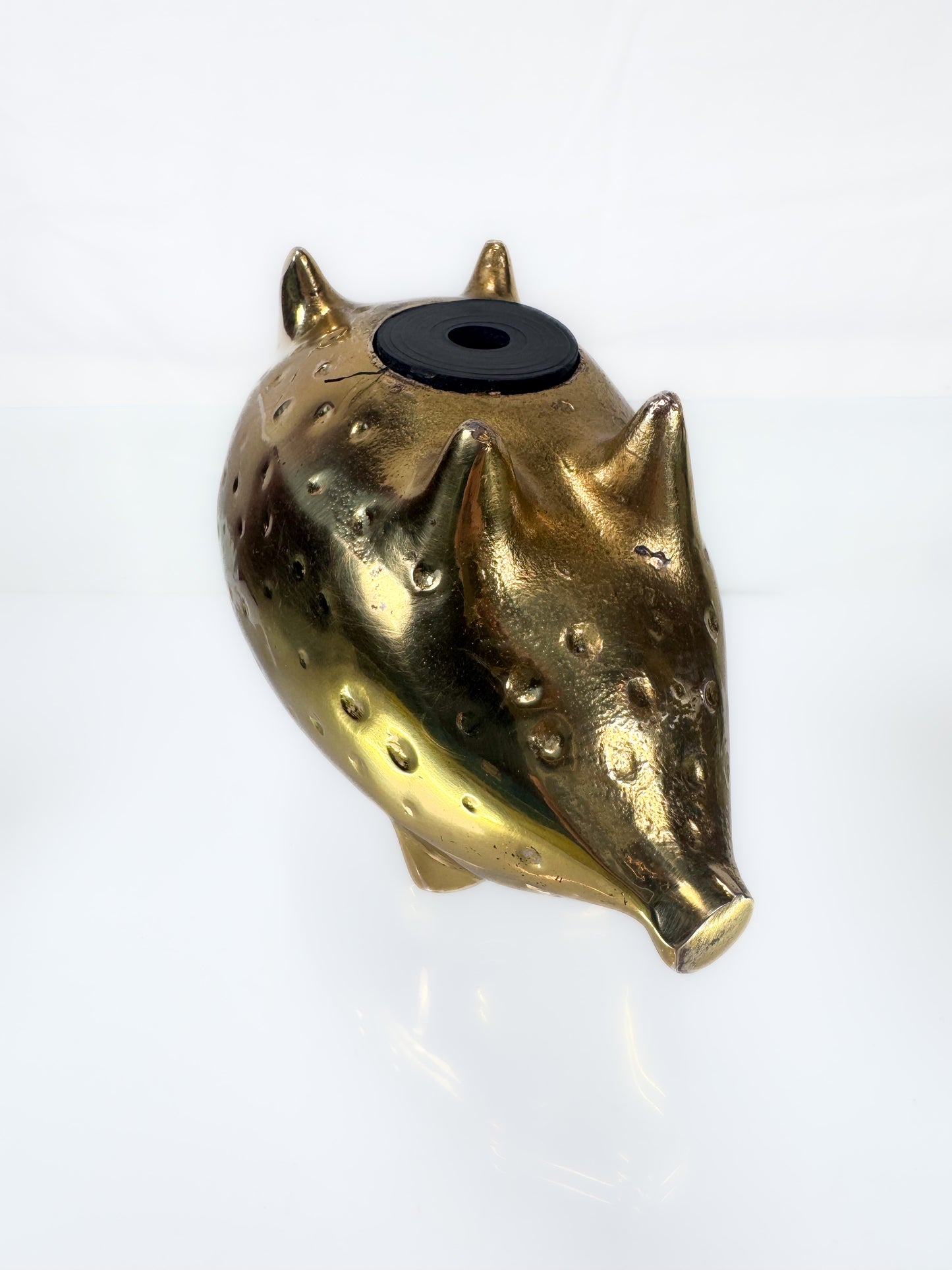 Vintage Brass Piggy Bank - Ben Seibel for Jenfredware - Rare Find Great Condition