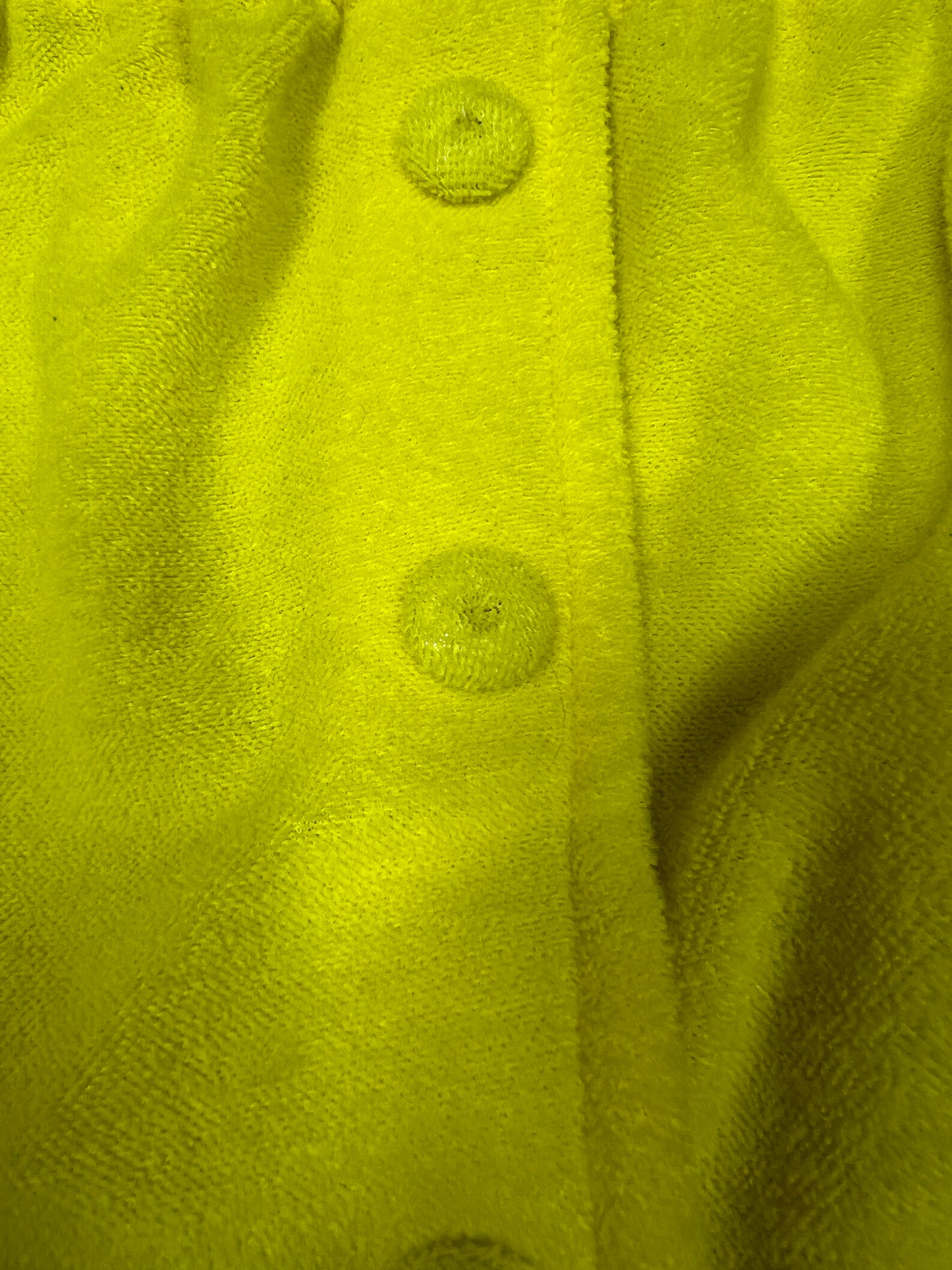 Vintage 1970s Yellow Terrycloth Playsuit - Strapless Belted Bathing Suit Cover-Up - Small