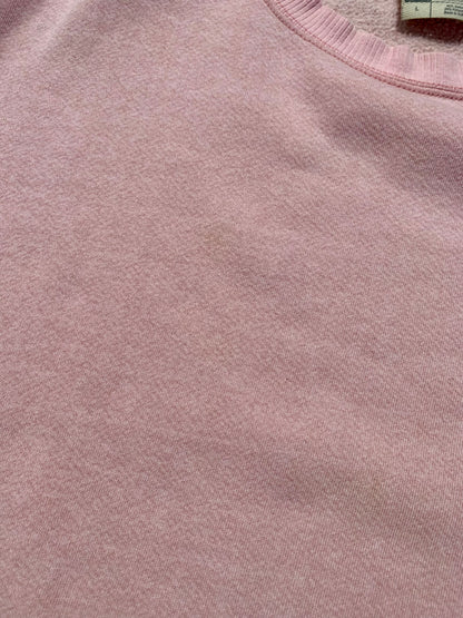 Vintage 1980s Cheetah Crewneck Sweatshirt - Baby Pink - Medium - Made In U.S.A.