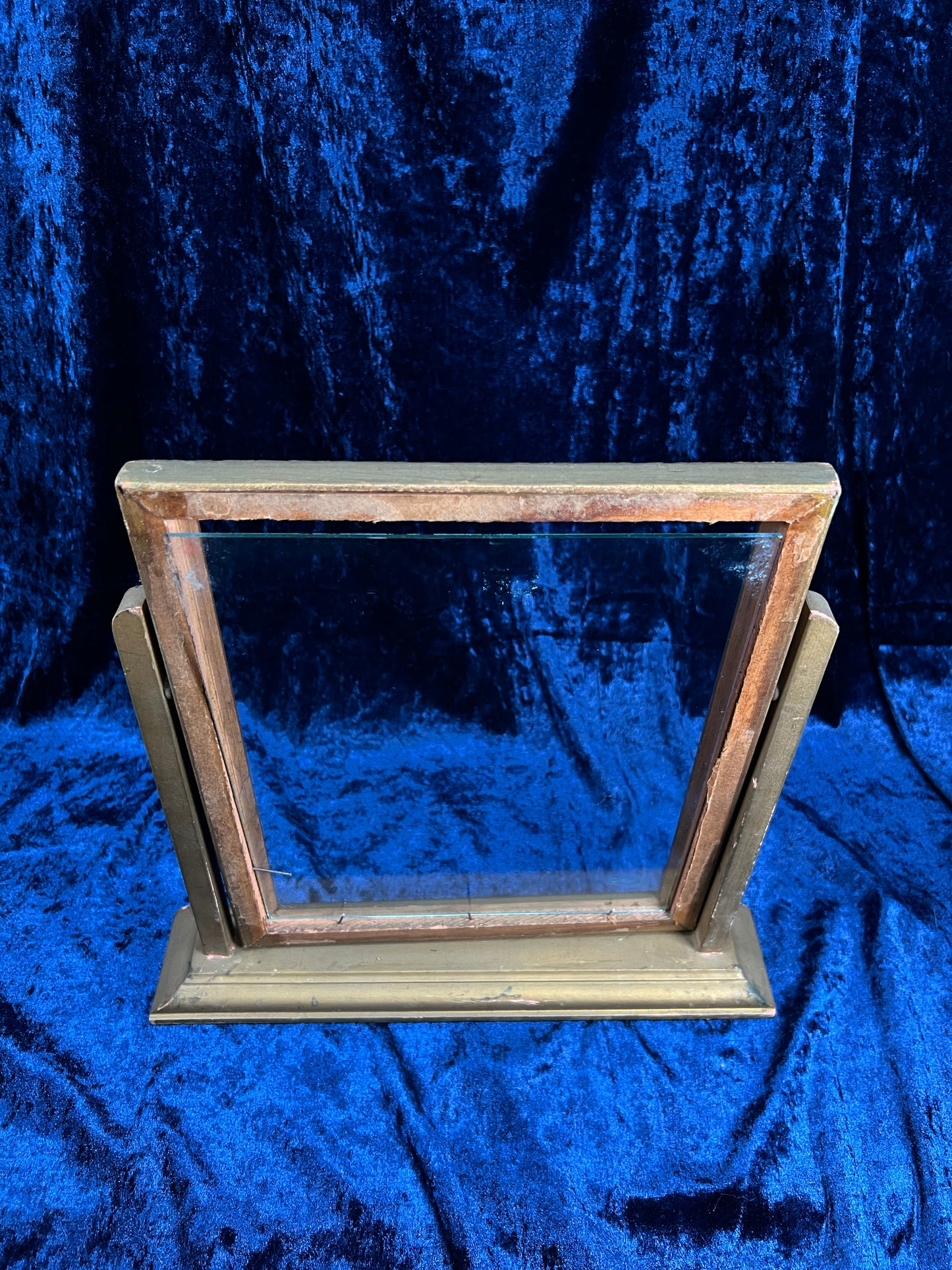 Antique Art Deco Picture Frame – Gold & Charcoal Ornate Tilt Design