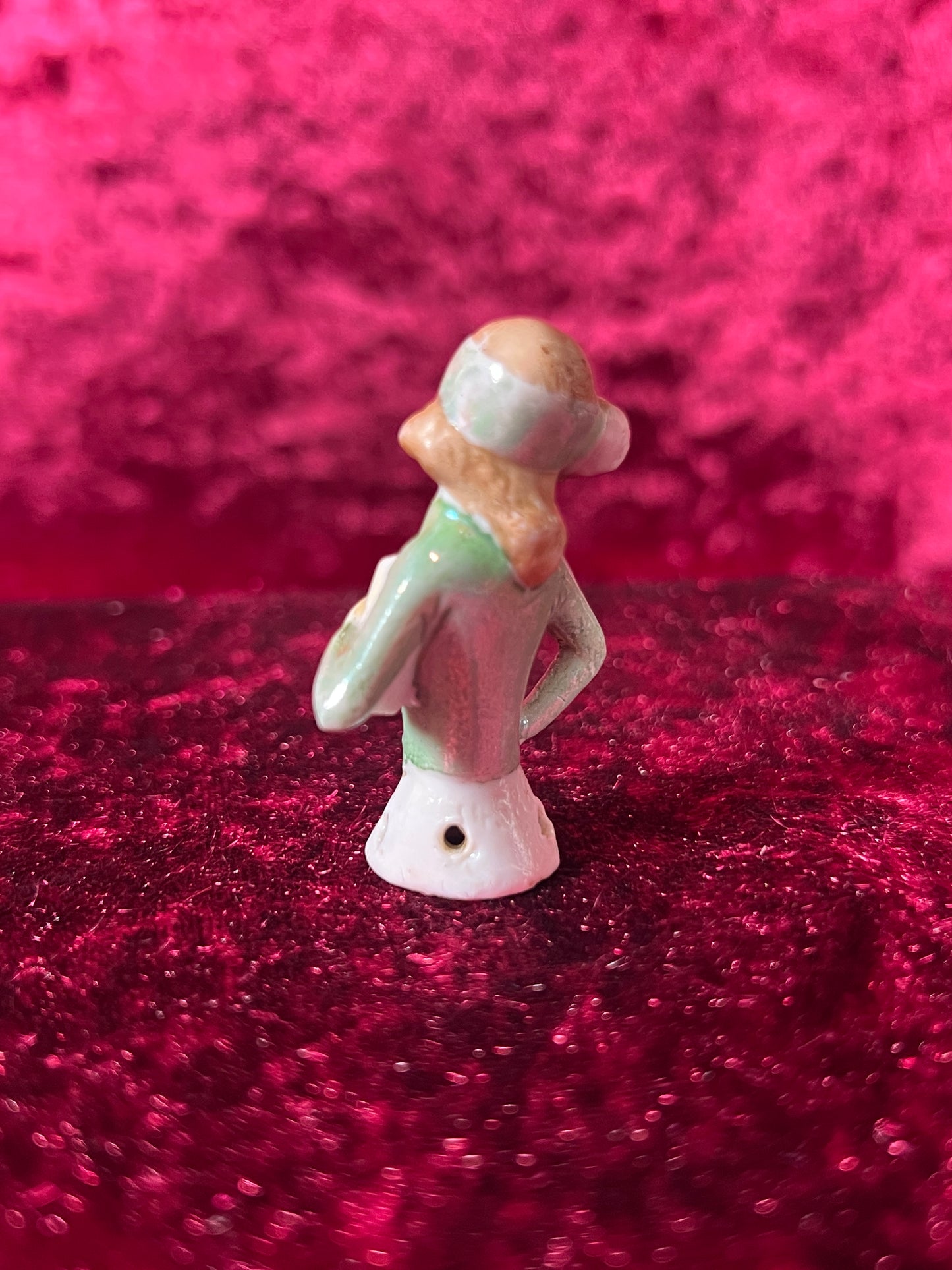 Vintage Figurine - Porcelain Miniature - Flapper Girl