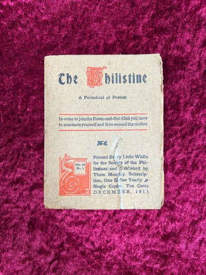 Antique Book - The Philistine: A Periodical of Protest - Volume 34 - No. 1 - December 1911