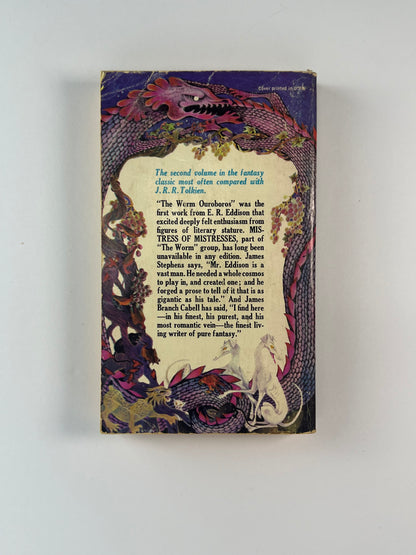 Vintage Paperback - Mistress of Mistresses - E. R. Eddison  - 1967