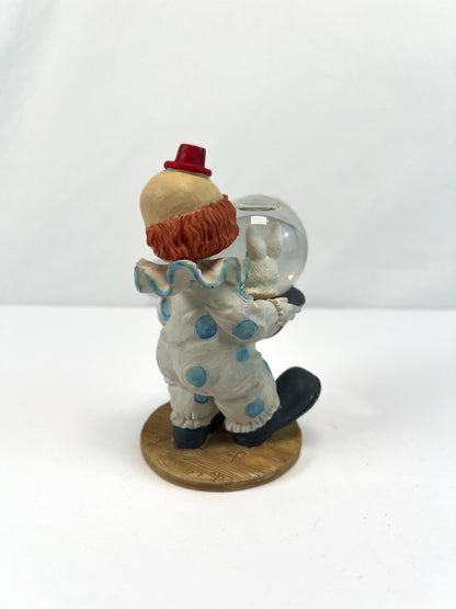 Vintage Clown Art - Snow Globe - Bunny In A Hat