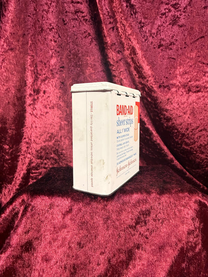 Vintage Medicine Cabinet - Mid Century - Johnson & Johnson Band-Aid Brand Tin
