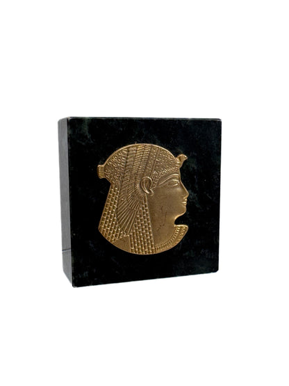 Vintage Paperweight - Egyptian Head on Stone