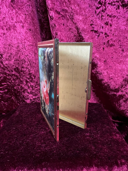 Vintage Metal Pocket Photo Album - The Swing by Fragonard Fabric Cover