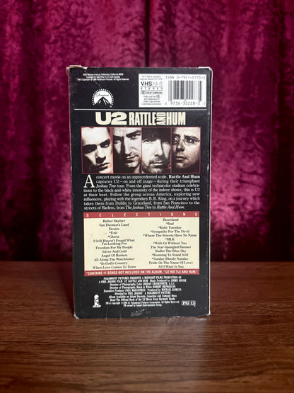 VHS - U2 Rattle and Hum - Concert Video - 1988