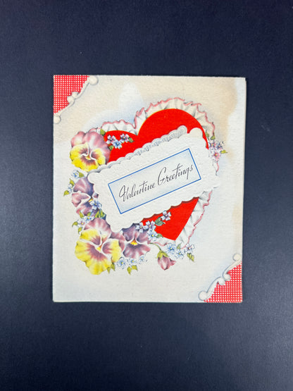 Vintage Ephemera - Valentine’s Day Card - Valentine Greetings - F & Co - USA