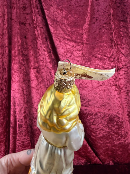 Vintage Christmas - Handblown Glass Ornament - Saint Barbara - Patricia Breen - Poland