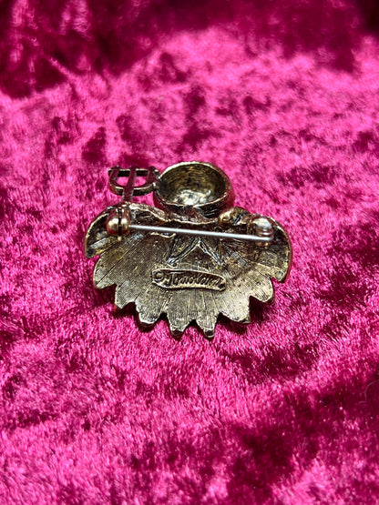 Vintage Jewelry - Rare Costume Jewelry Brooch - The Devil On Your Shoulder - Tortolani