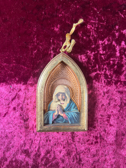 Vintage Religio - Christmas Ornament - Praying Madonna - Hallmark - 1996