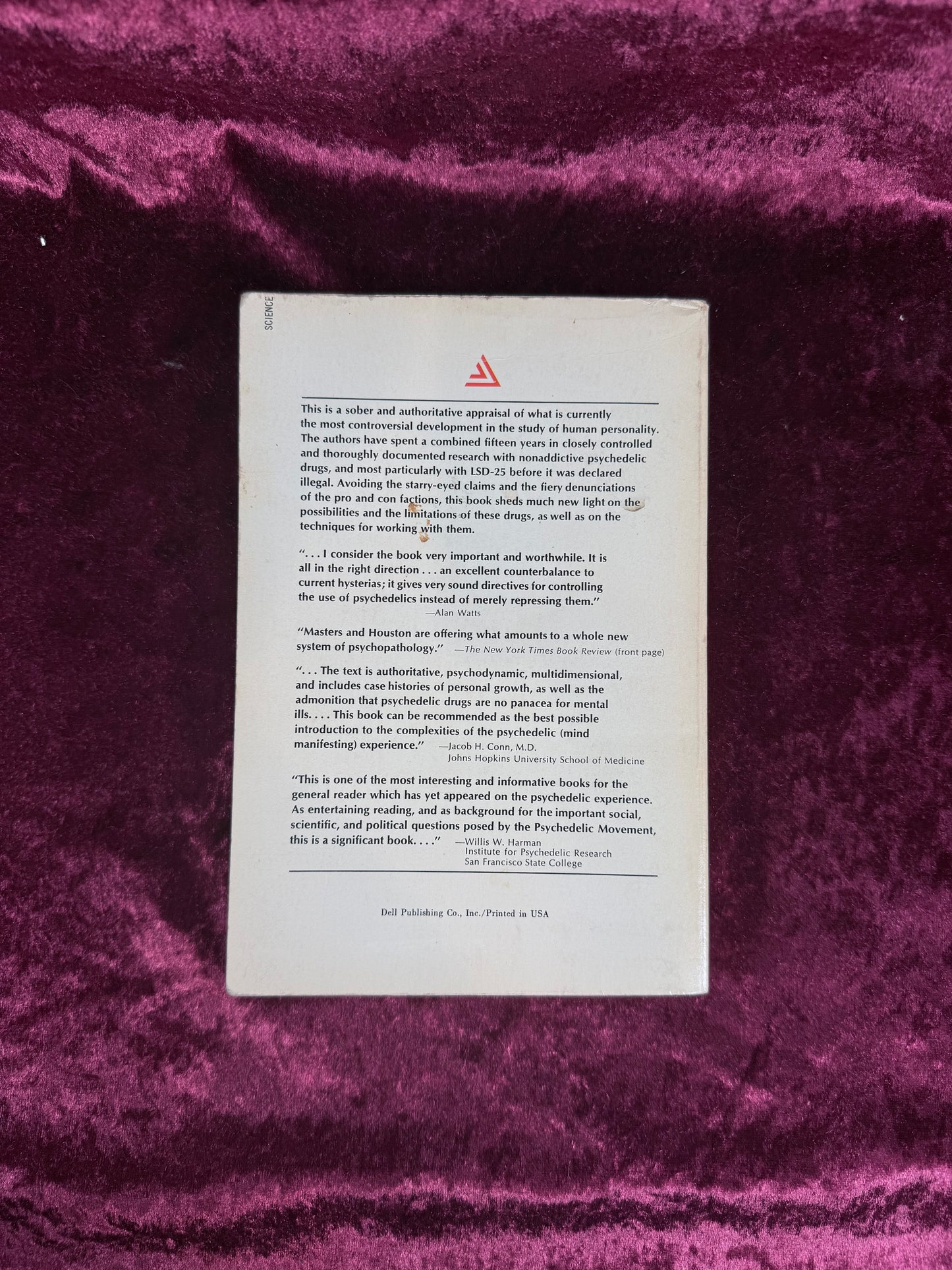 Vintage Paperback Book – The Varieties of Psychedelic Experience REL Masters
