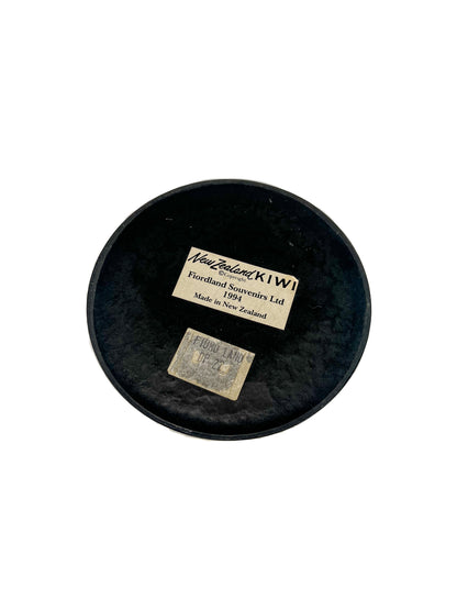 Vintage Barware - Souvenir Coaster - New Zealand Kiwi - Fiordland Souvenirs Ltd - 1994
