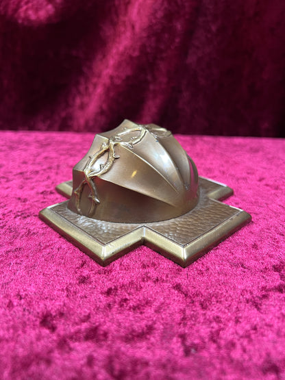 Vintage Religio - Metal Holy Water Font - Crown Of Thorns - West Germany