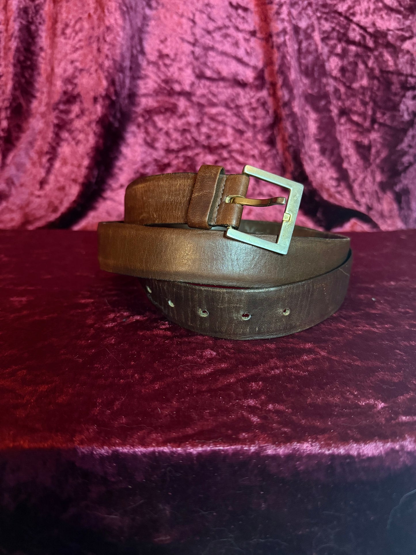 Vintage Accessories - Harris California Glove Leather Belt - Brown - M/L