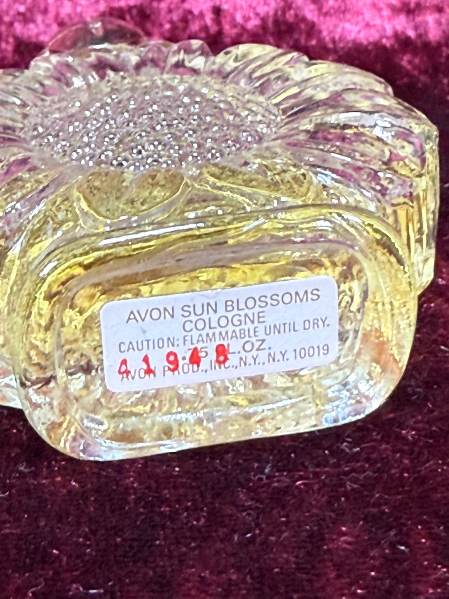Vintage Glass Cologne Bottle – Avon Sun Blossoms Cologne