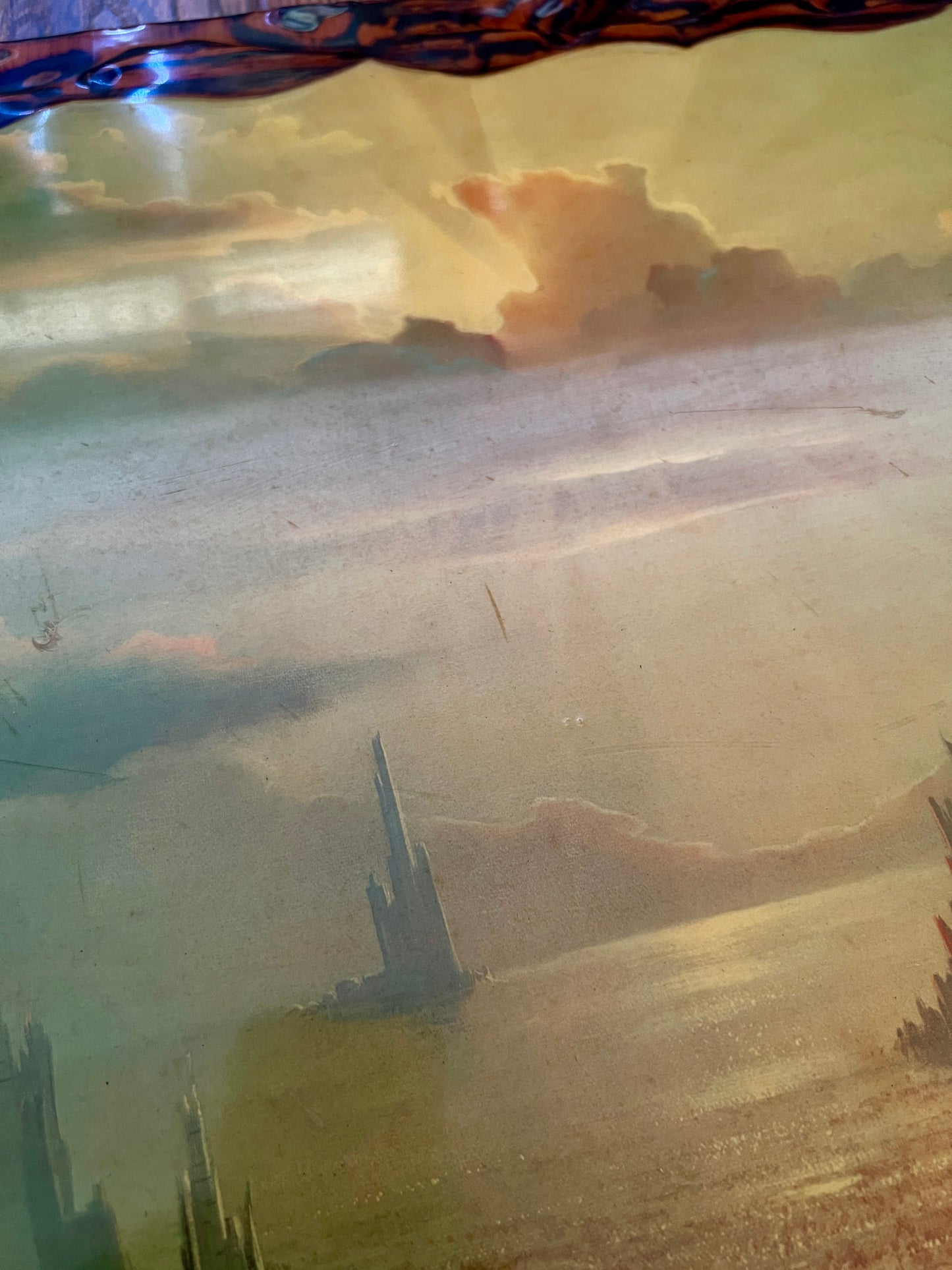 Vintage 1970s Lacquered Wood Wall Art – "Overpopulation" by John Pitre