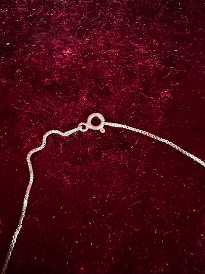 Vintage Sterling Silver Pendant Necklace - Black Onyx Openwork Drop Design