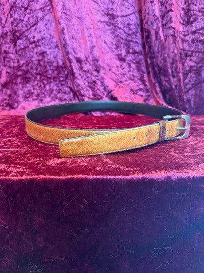 Vintage Accessories - Harris California Glove Tanned Steerhide Leather Belt - Brown - M/L
