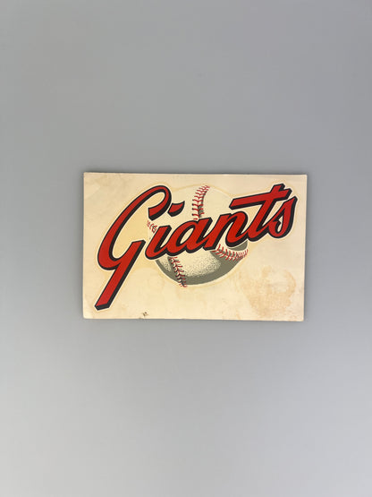 Vintage Hya Lac San Francisco Giants All Purpose Window Sign Sticker - 5.5”