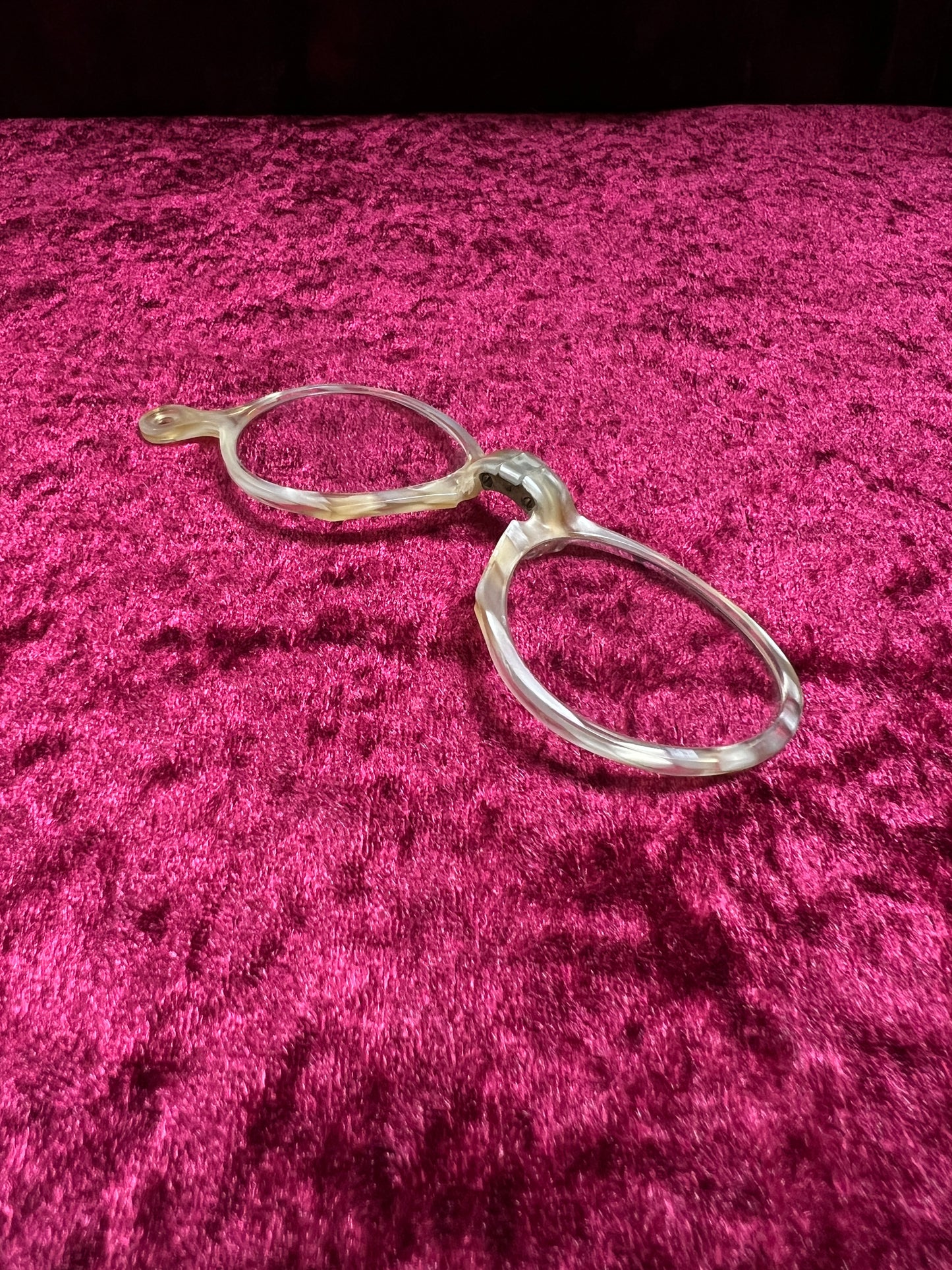 Vintage Celluloid Folding Reading Glasses – Compact Pocket Spectacles with Case