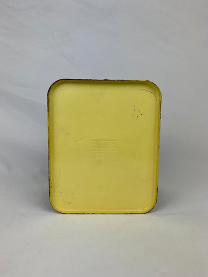 1970s Cheinco Lidded Metal Stuff Box Tin- Vintage Style Advertisement Graphics