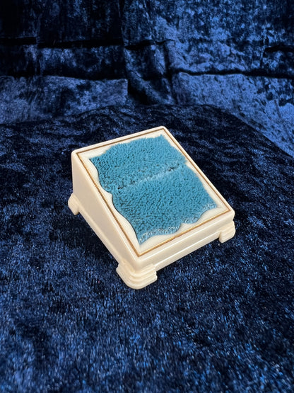 Antique Celluloid Ring Box – Art Deco Ivorine Footed Presentation Case